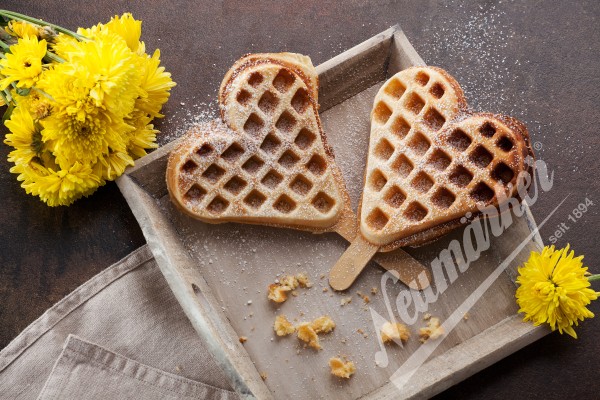 Waffel-Herz am Stiel Wechselplatten für Thermocook