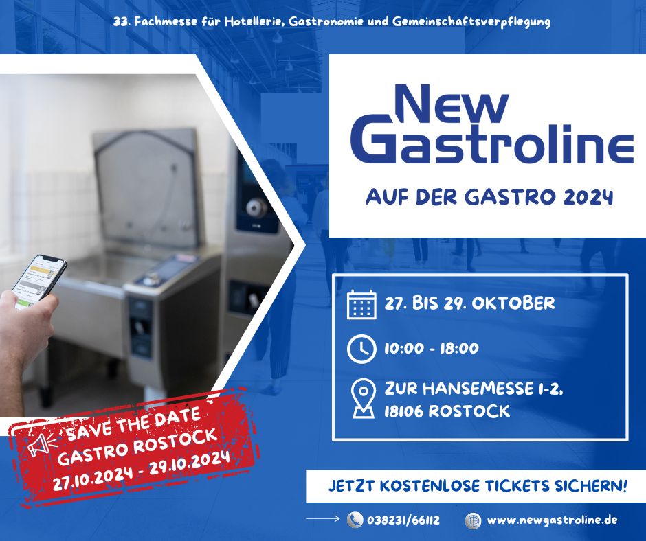 New Gastroline ist auf der GastRo Messe 2024 anzutreffen.